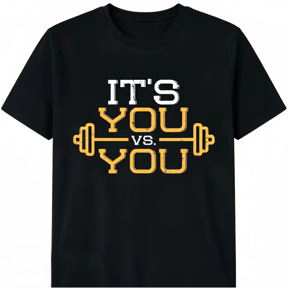 Vintage Weightlifting Quote Gym Workout Casual Short Sleeve Tee