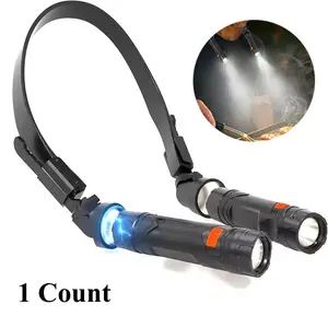 Two-In-One Multi-Function Lighting Lamp, Adjustable 120° Neck Strap LED Work Light, Detachable Dual Head, Ideal for Reading, Camping, Fishing