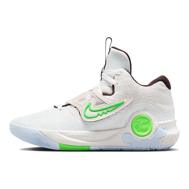 Nike KD Trey 5 X EP Low-Top Basketball Shoes for Men in White and Green Verifiable, with credentials and supporting global authentication