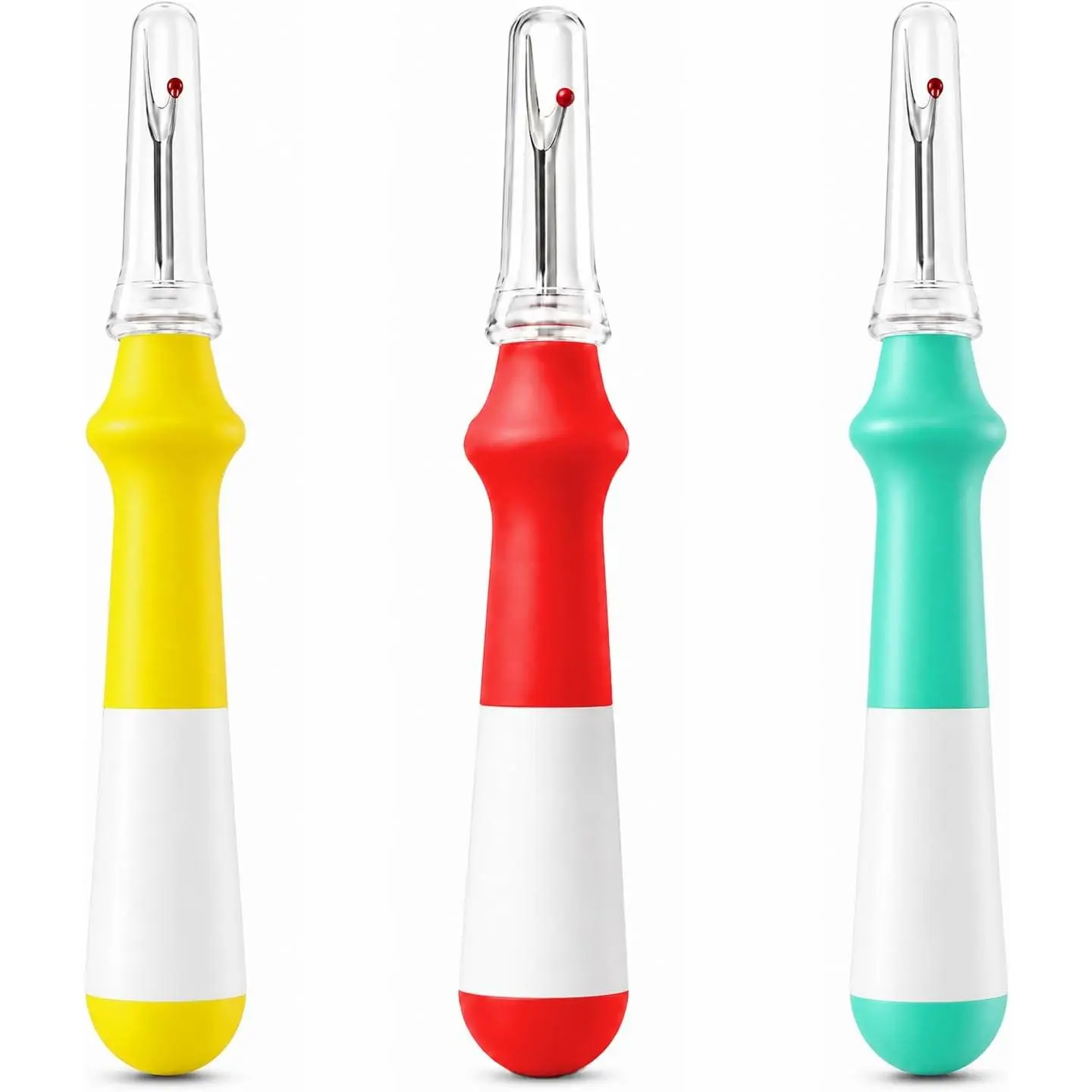 Synthetic Seam Ripper Set (3-Count) - Ergonomic Grip Tool, Home Sewing Thread Remover for Sewing Tool Kits