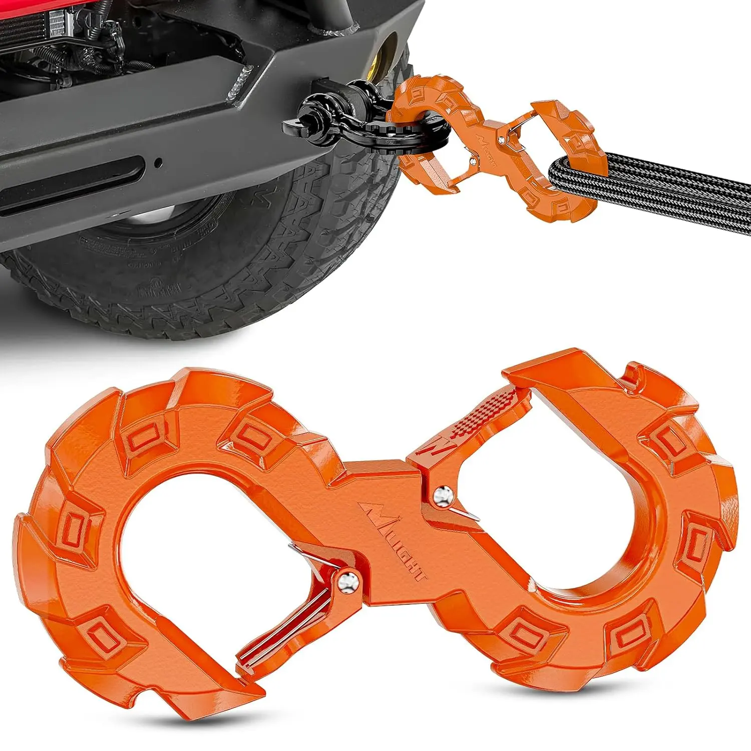 Nilight Quick Release S-Tow Shackle Hook - Heavy-Duty Forged Steel Off-Road Rescue Hook, 11000 LBS Heavy-Duty Towing Capacity, Fits Winch Rope & Strap, All-Scenario Compatibility, Lightweight & Portable, for Jeep, Trailers