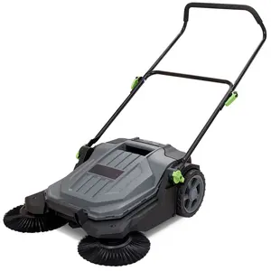 VEVOR Manual Floor Sweeper, 25.6in No-Electricity Tool, 5-Gal Bin, Adjustable Handle - Stop Dust Flying, Sweep Garage, Patio