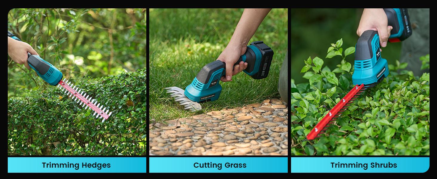 Seesii 6-in-1 Cordless Pole Saw and Pole Hedge Trimmer Grass Shears Combo Kit, Electric Mini Chainsaw with 2*4.0 Ah Batteries, Extension Tree Prunner, Bush Trimmer Limb Branch Cutter, 16ft Long Reach CP610 #TikTokShopBlackFriday