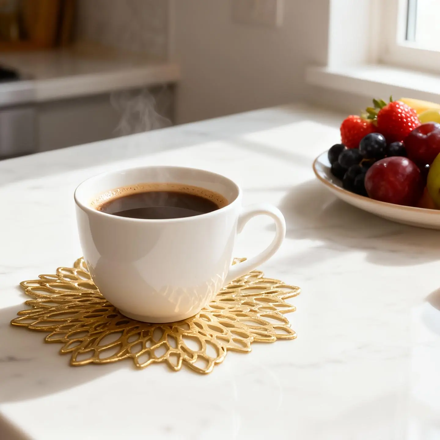 10cm Hibiscus Coaster, PVC Coaster, Coffee Coaster, Christmas Coaster, Coaster, Heat-Resistant Tableware Placemat
