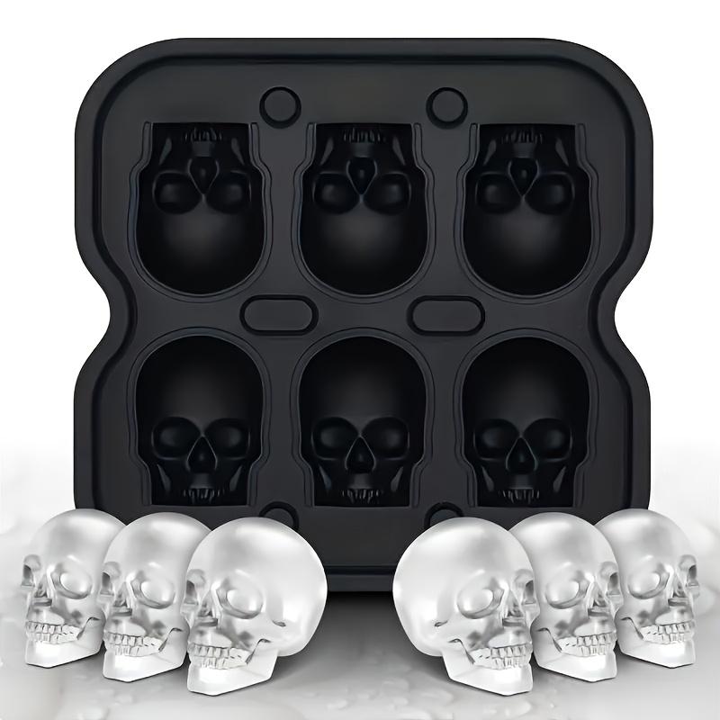 Skull Ice Cube Mold, Ice Molds, BPA-Free Silicone Tray for Soft Drinks Coffee Soda, Halloween Christmas Party Decor Kitchen Dining Accessories
