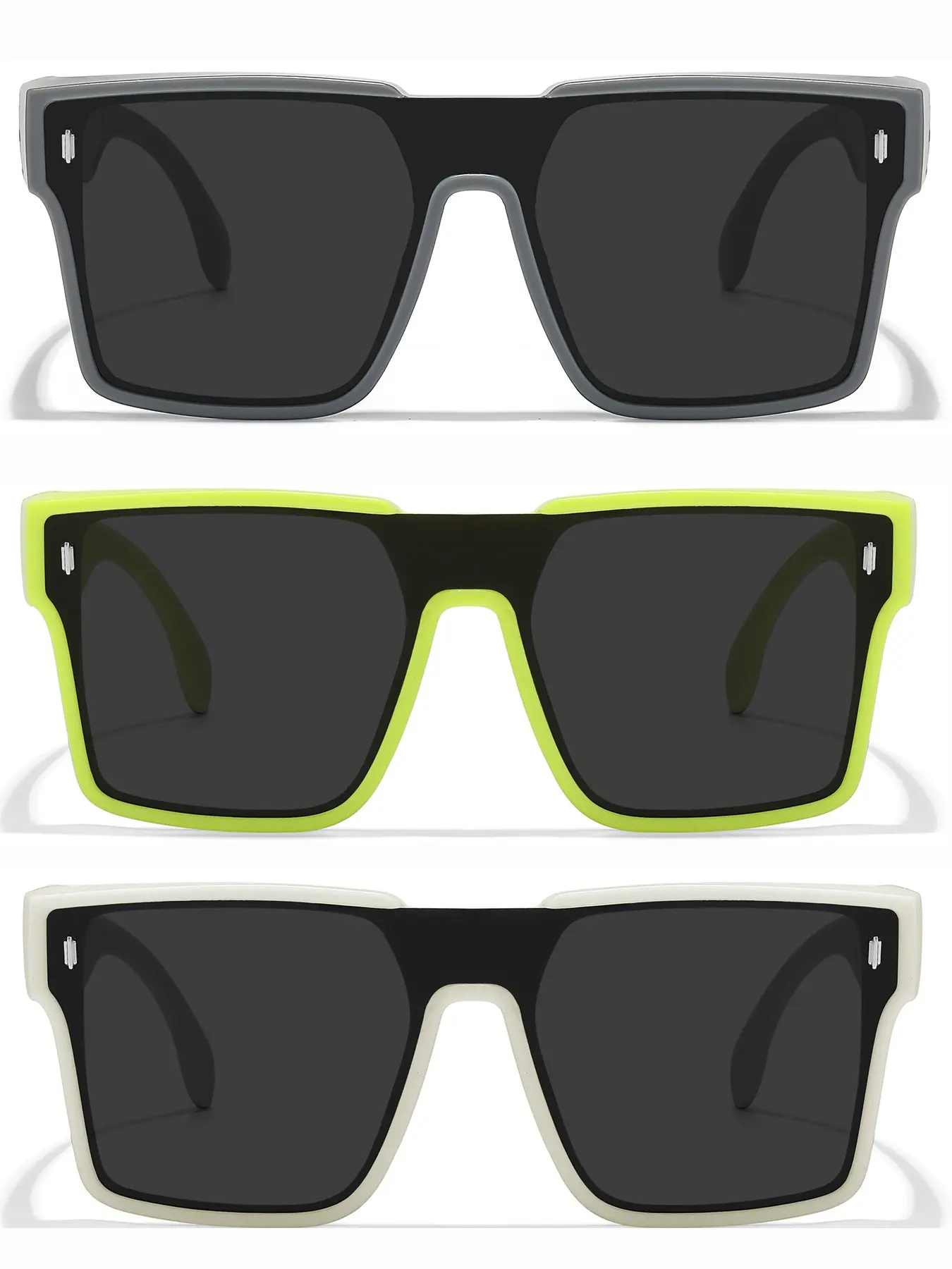 3 Piece Set Fit over Glasses for Men & Women, Comfortable Sporty Eyewear, Uv400 Tinted Lenses, All Seasons Outdoor Glasses