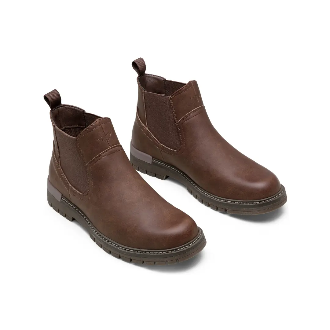 Men's Chelsea Boots - Casual Slip-On Foam Ankle Waterproof Weatherproof Footwear, Comfortable Stylish Soft-Designed Walking Shoes