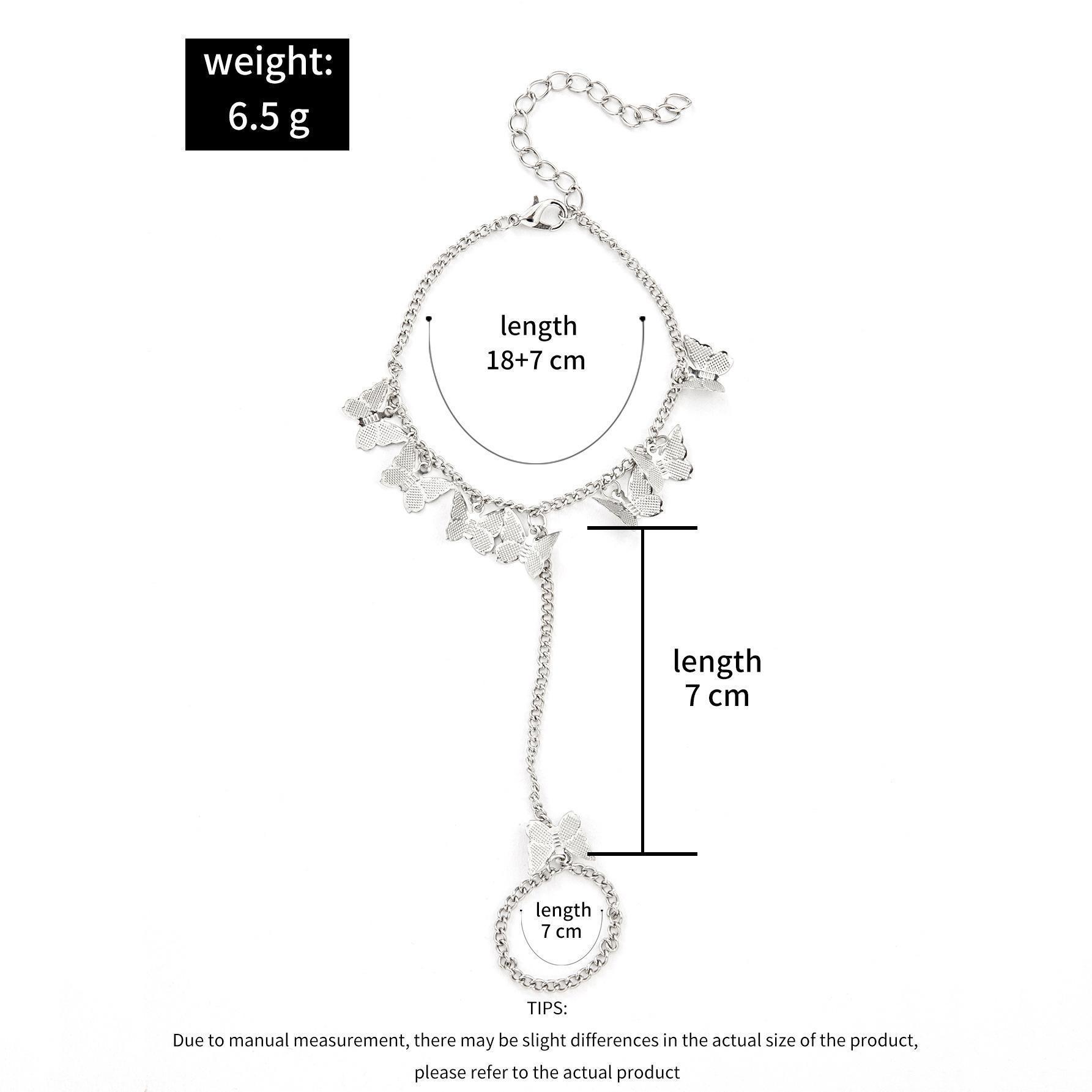 Chain Punk Wrist Ring Skeleton Bracelet For Men Ring Charm Bohemian Couple Emo Fashion Jewelry Pulsera Mujer 2023 Ladies New