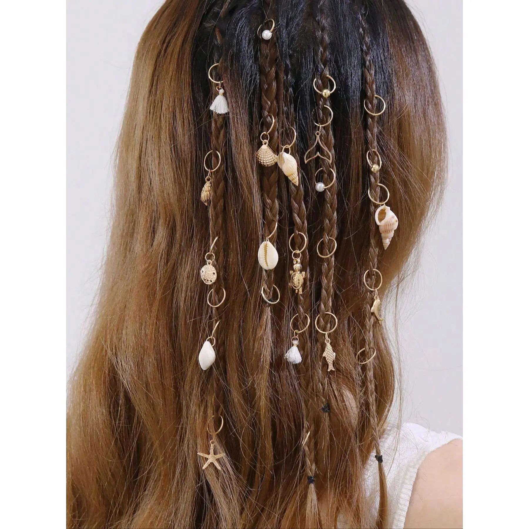 Boho Seashell & Starfish Hair Clips Set with Faux Pearl, Mermaid Beach Hair Accessories for Women & Girls, Lightweight Coastal Hair Barrettes for Summer Vacation, Party, Wedding and Daily Wear tiktokshopbacktoschool
