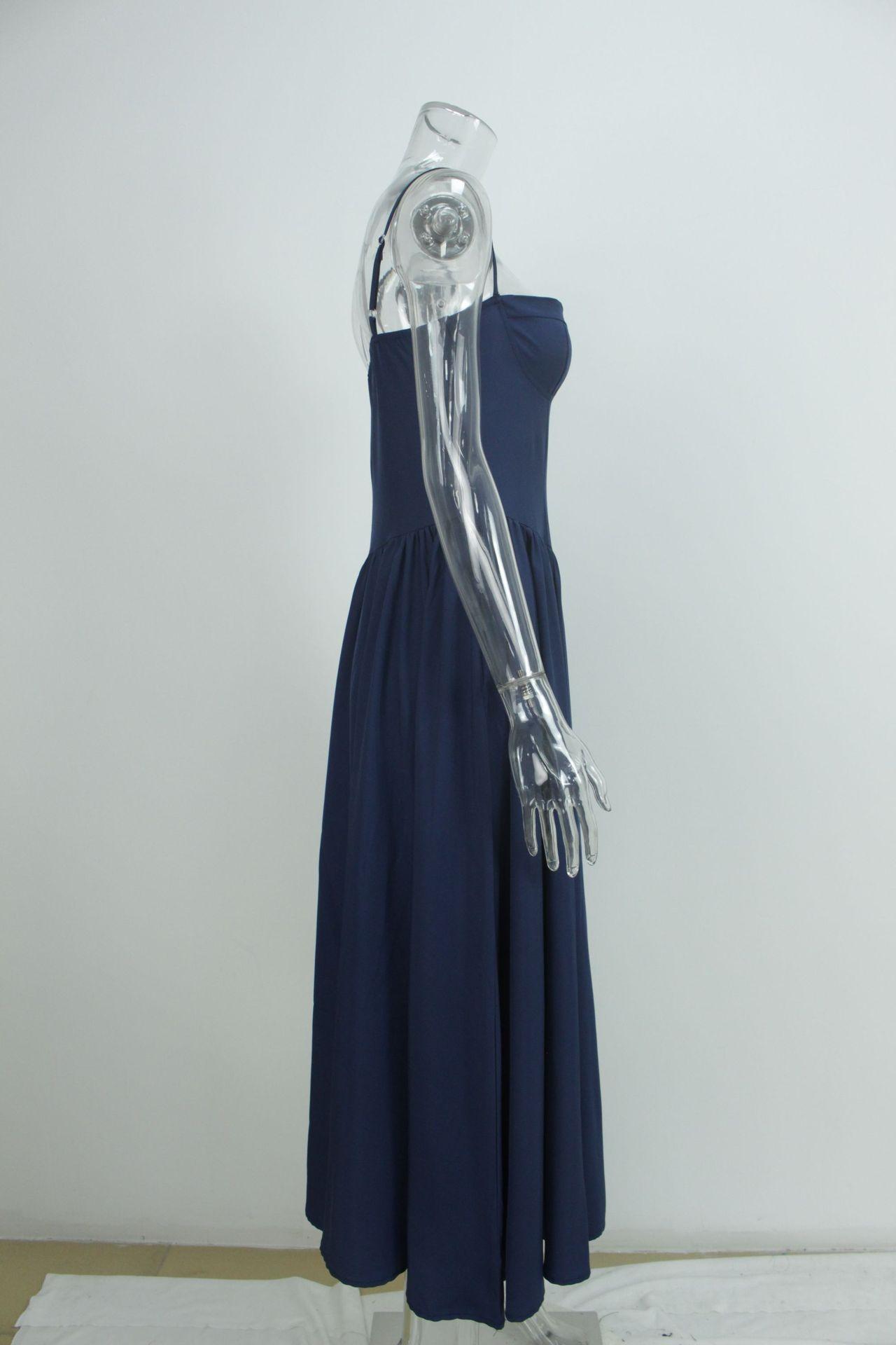 2026 beautiful women's clothing, new spring models, French retro court style solid color suspender dress