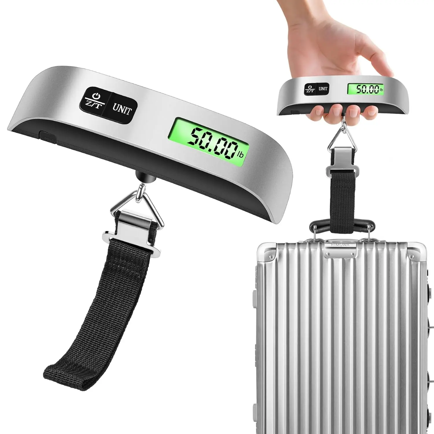 Luggage Scale High Precision Luggage Weight Scale Portable Suitcase Scale Digital Handheld Electronic Digital Hanging Scale for Travel with Hook 110 Lb/ 50Kg