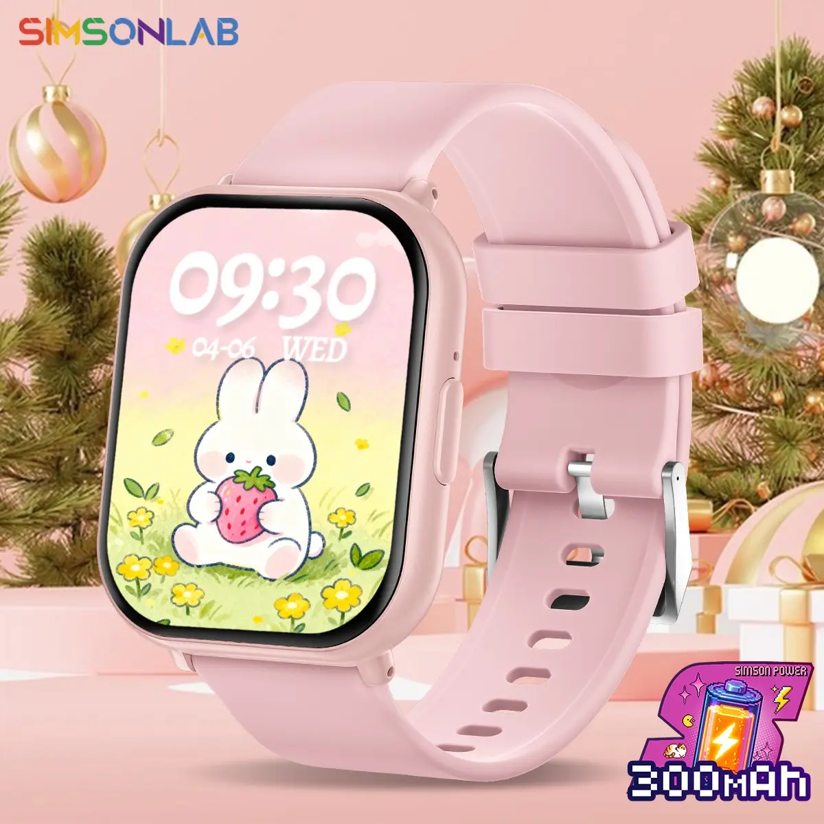 SIMSONLAB, 1.83-Inch Smart Watch with Wireless Calling, Message Notifications, Music Playback, Multi-Sport Modes, Custom Watch Faces, Step Counter, Alarm and Sedentary Reminders, Remote Camera, Low Power Consumption, Long Battery Life,Weather Update, Gift