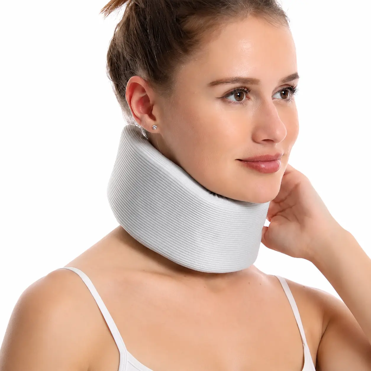 Ergonomic Double-Layer Neck Support Brace for Posture Correction — Adjustable Lightweight Cervical Stabilizer to Prevent Forward Head Posture, Ideal for Office Workers, Students, and Prolonged Desk Use