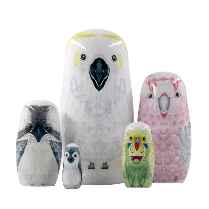 Russian Matryoshka Dolls Five Layers Eagle Series Factory Direct Sale