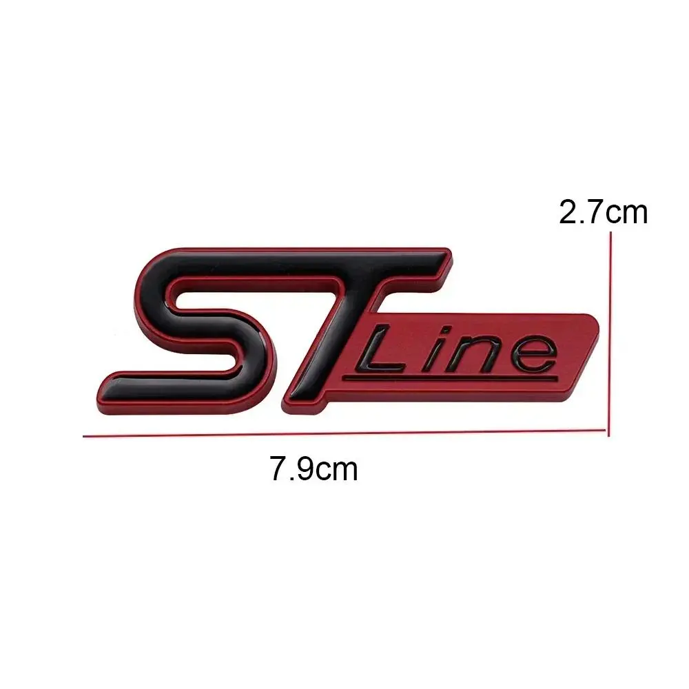 3D Metal ST LINE Logo Rear Trunk Emblem Badge Sticker for Ford Focus FIESTA Kuga ESCAPE Mondeo EcoBoost