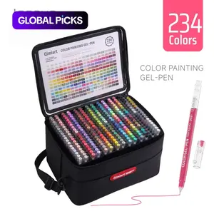 Languo 252pcs Gel Pen Set, 234 Colors, 0.6mm Tip, Smooth Ink, Non-Transparent, Layerable, Ideal for Drawing Art Supplies, Art, Office, School Supplies, Artist Supplies, Gel Paint Pens #GLOBAL PICKS