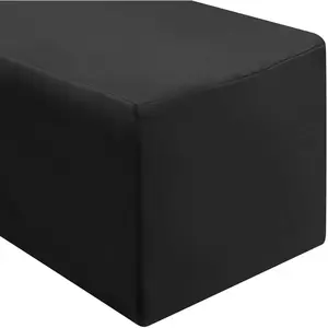6' Premium Fitted Tablecloth for 72" x 30" Rectangular Table - Wedding/Banquet/Trade Show - Polyester Cloth Fabric Cover - Black