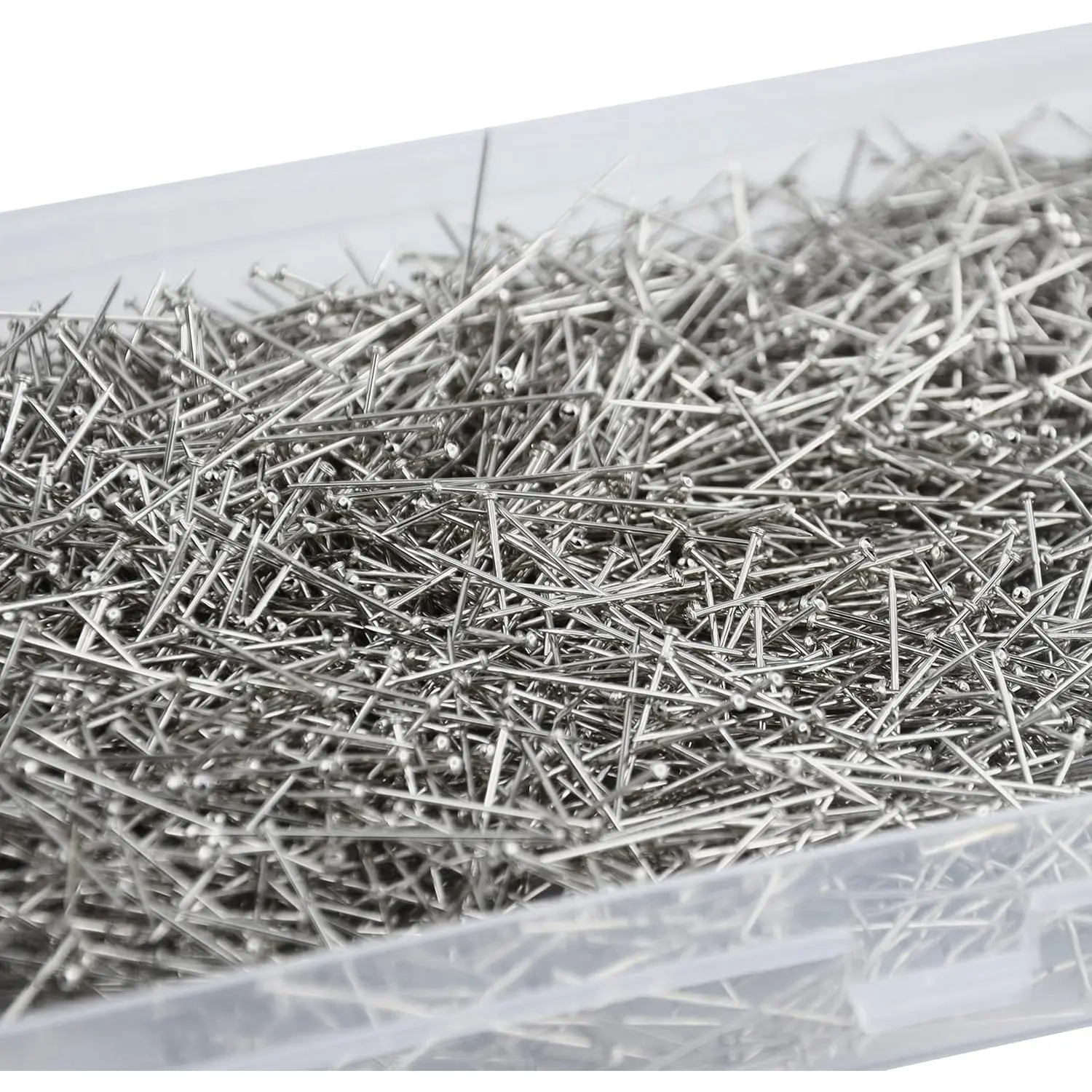 3000 Pieces Fine Stainless Steel Head Pins for Sewing, Craft, and Jewelry Making, 1-1/16 Inch Satin Dressmaker Pins