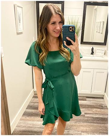 OFEEFAN Womens Summer Dresses Square Neck Puff Sleeve Tie Waist Short Dress SpringStatements