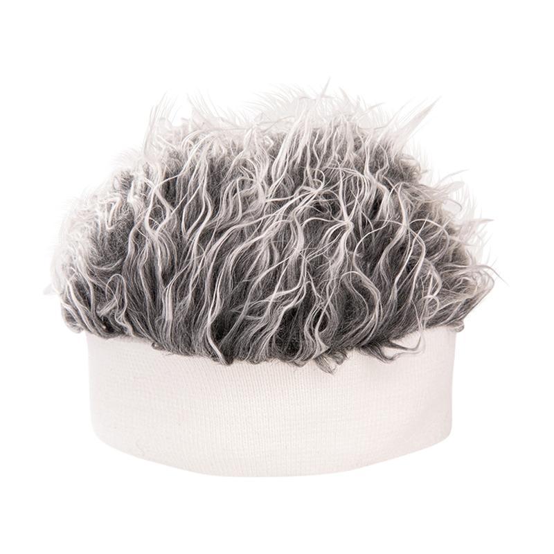 Hat Handsome Simulation Wig Short Hair Retro Hip Hop Spoon Sugar Free Melon Skin Black Gang Landlord Party Favours 2025 New