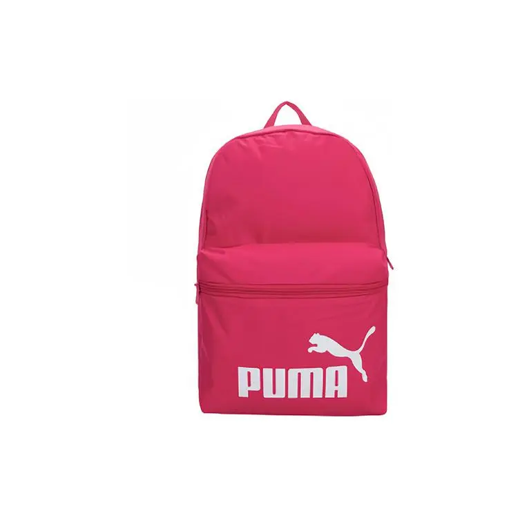 Puma Backpack for Men and Women – Casual Zippered Polyester School Bag in Rose Pink
