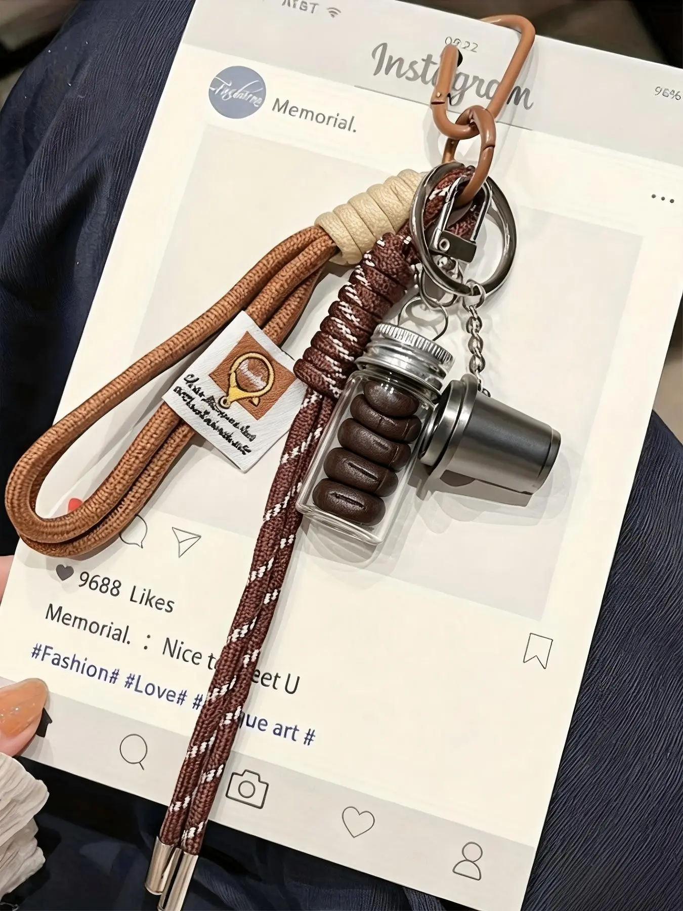 Original Handmade Coffee Theme Woven Rope Keychain Lanyard | Mini Coffee Bean Charm | Perfect Gift Choice ☕ Keychain For Purse Key Accessories #CoffeeKeychain #HandmadeCharm #WovenRopeKeychain #CoffeeBeanCharm #GiftIdea