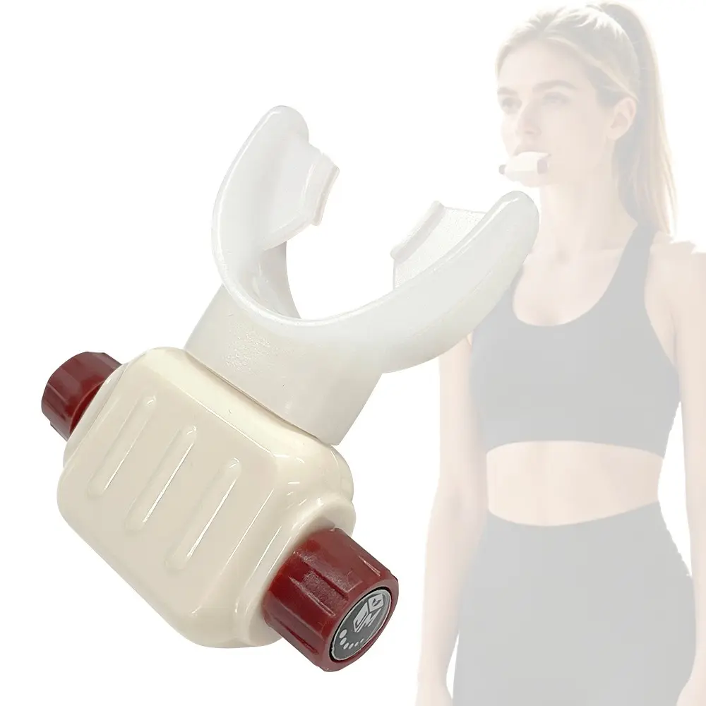 Portable Breathing Trainer, Adjustable Resistance Lung Capacity Device, Enhance Respiratory Strength, Ideal for Fitness, Running, Cycling, Daily Training