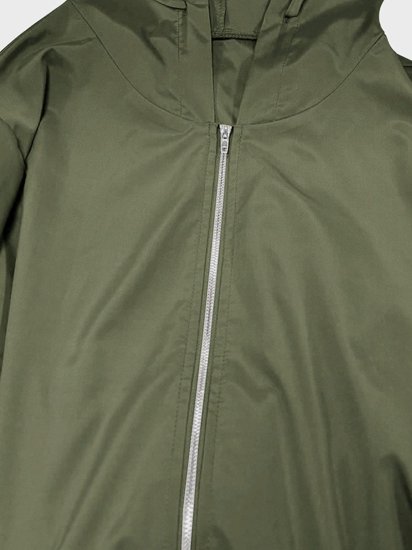 Plus Size Solid Drawstring Zip Up Hooded Coat, Casual Long Sleeve Pocket Outerwear for Fall & Winter, Women's Clothes for Daily Wear