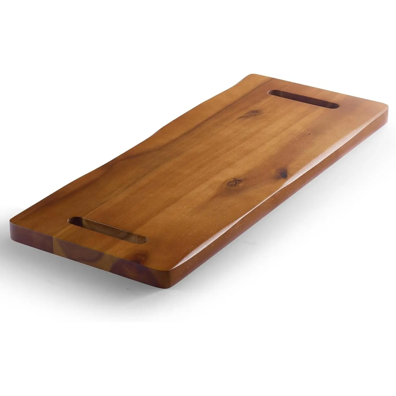 TIDITA 30" Large Acacia Wood Charcuterie Board with Handles - Extra Long Wooden Serving Cheese Boards - Rectangular Serving Platter for Meat Steak, Cracker Appetizers, Fruit Decorative Display Party