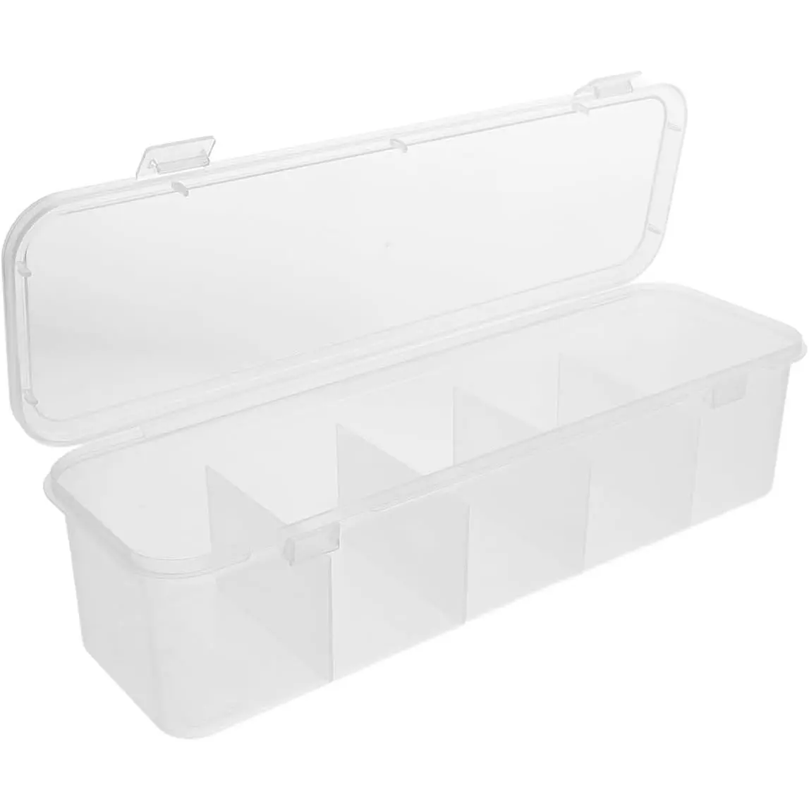Elegant Tea Bag Holder Container with Lid On - Sugar Packet Organizer, Compact Storage Box for Kitchen/Office, Portable Fit Lightweight Easy-to-Use Organizer