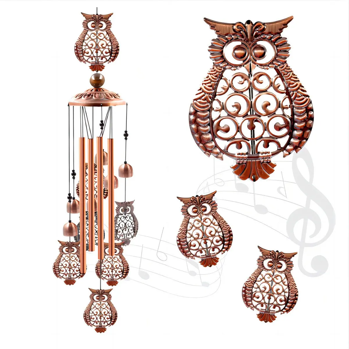 Outdoor angel wind chime, decorative wind chime, suitable as a gift for both women and men, anniversary/birthday gift, outdoor garden decoration, for patios or courtyards, durable outdoor wind chime