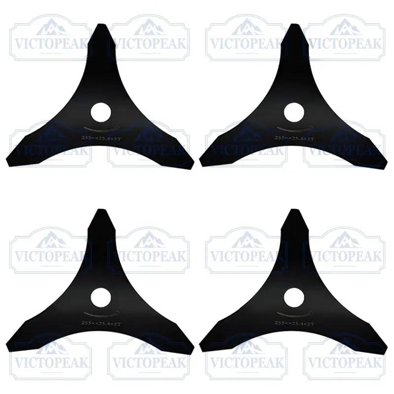 4-Pack Lawn Mower Blades, 3-Tine 1.4mm Thick, Universal Fit, Ideal for Most Lawn Mowers, Gasoline Mower Accessories, Replacement Blade General model lawn mower blade. Suitable for gasoline lawn mowers. Easy to install. Lawn mower accessory. Mower parts