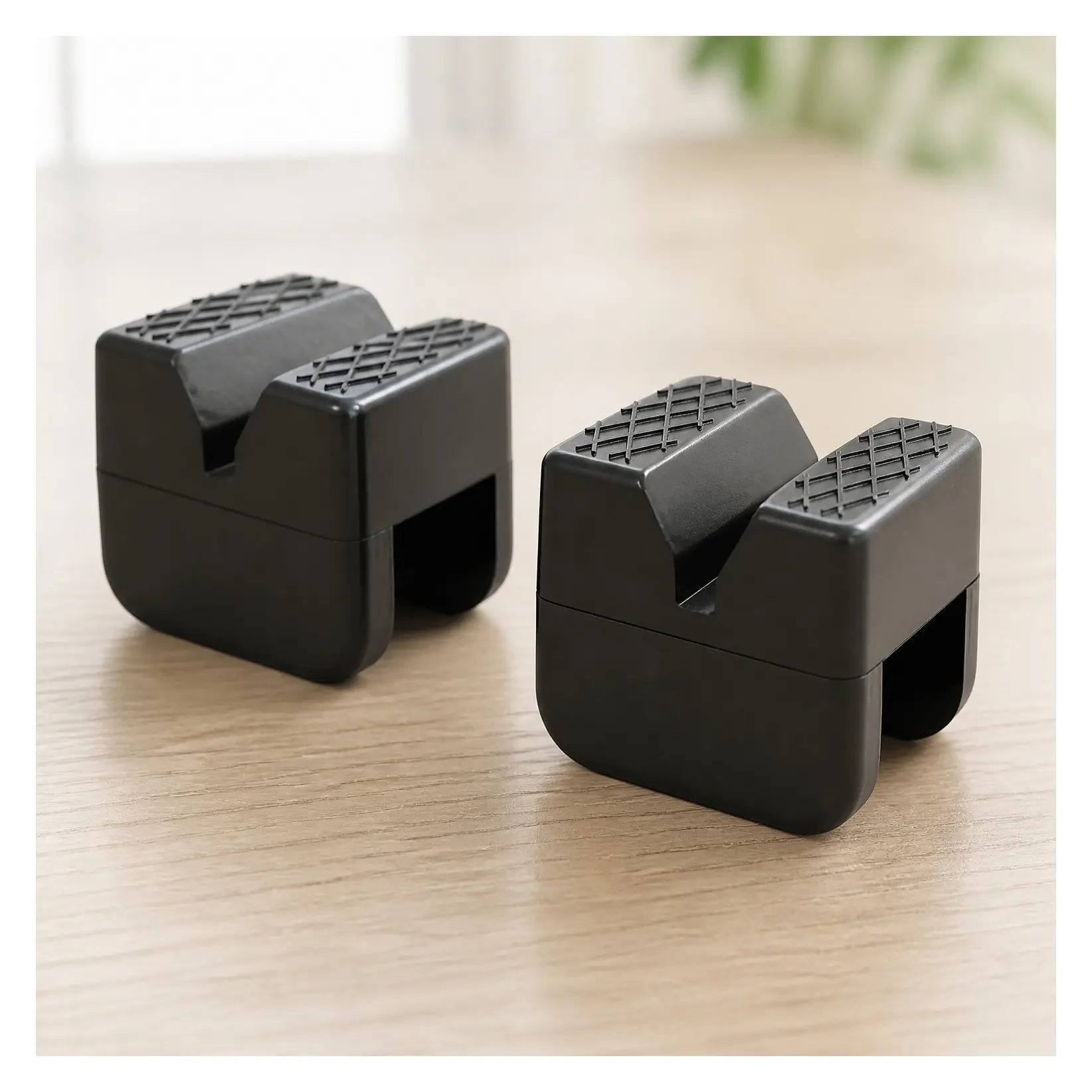 Jack Stand Pads, Rubber Pinch Weld Jack Adapter, 2 Pack | PINCH WELD PROTECTION: Slotted Rubber Jack Stand Pads Help Protect Compatible Pinch Weld Lifting PointsGift