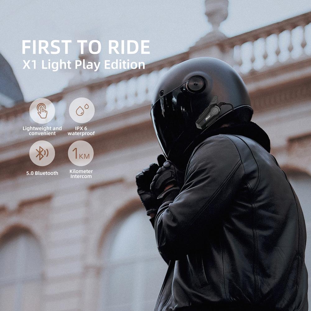 Bluetooth Headphone Motorcycle Helmet Intercom Headset 1000M For 2 Rider Intercomunicador Moto Wireless Interphone Handfree Call