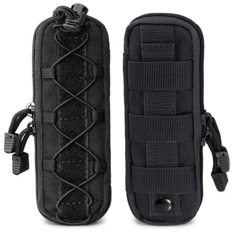 Tactical Small Molle Pouch - Outdoor Safe Belt-Carrying Case, Mini Knife Sheath, Flashlight Holder, Pen/Pencil Tool Pouch, Suppressor Accessory Bag Attachment for Camping & Hiking