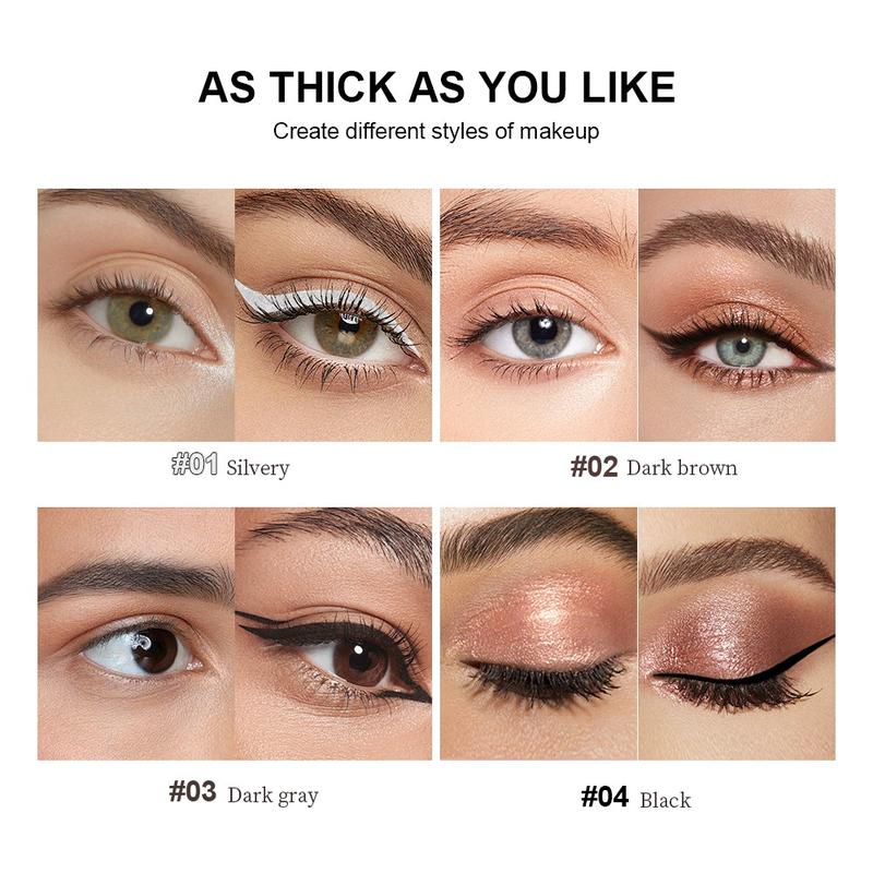 lakerain 2 Counts Long-Wear Gel Eyeliner Waterproof & Smudge-Proof, Creamy Gel Formula for Bold Lines, Precise Tip for Cat-Eye Gradient Looks, Multi-Use as Eyeshadow Brow Pencil, Multiple Shades, Ideal for All-Day Eye Makeup, Eye Makeup Products