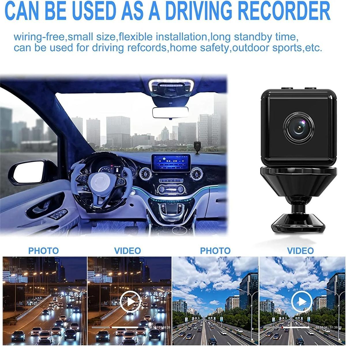 Portable Mini Square Security Camera, 2.4GHz Wifi Camera with Infrared Night Vision, Home Indoor Monitoring Camera with App Control & Circulation Recording