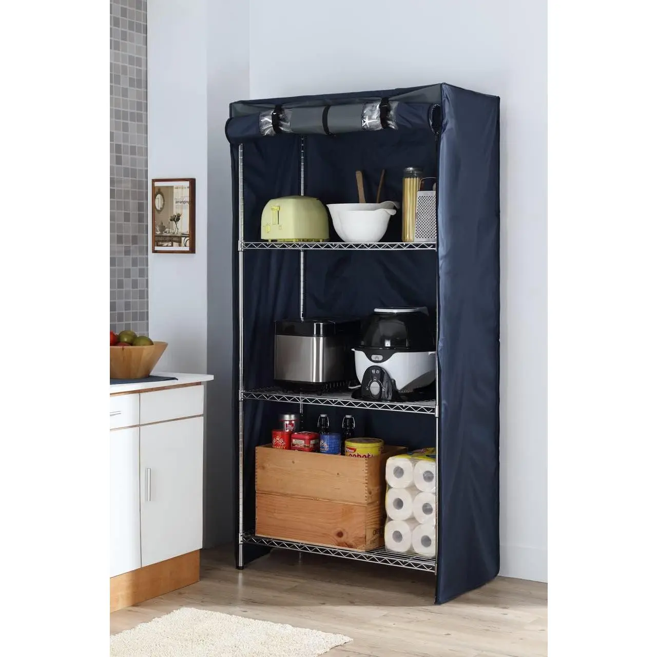 Deluxe Rack Cover – Choose Between Rack Covers That fit 36”W x 18”D x 72”H or 48”W x 24”D x 72”H - Heavy Duty  Storage Rack Cover for Wire Shelving, Boltless Shelving