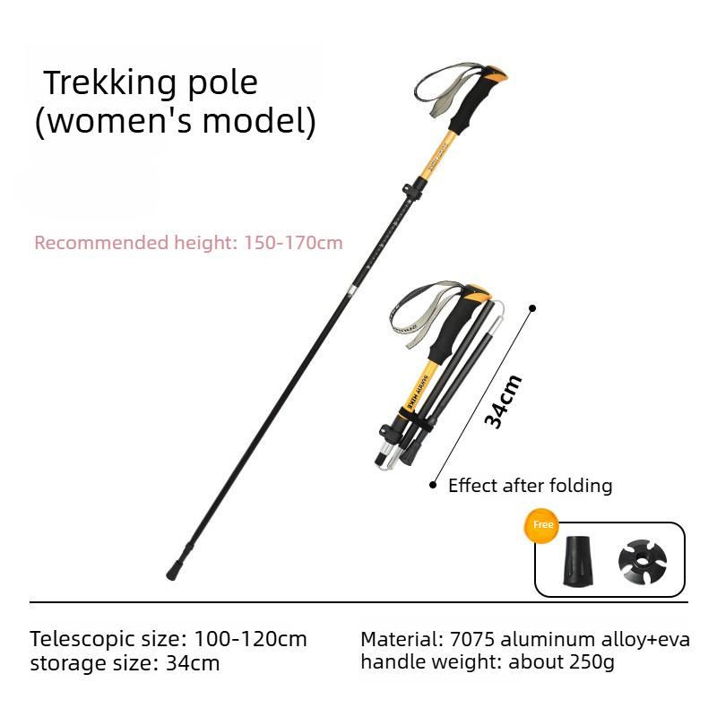 Folding hiking poles ultralight carbon fiber trekking poles professional outdoor hiking gear walking sticks climbing