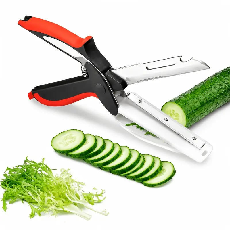 Multi-Function Kitchen Scissors, Heavy Duty Food Shears with Stainless Steel Blades, Herb Cutter Vegetable Scissors for Meat, Vegetables, Cooking and Kitchen Preparation, Cutting