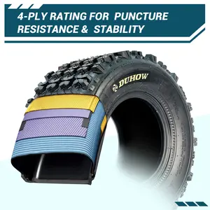 [Select the correct size] Garvee New Upgraded 2pcs AT18X9.5-8 OR AT20X11-9 All-Terrain ATV/UTV Tire Tubeless, 4-Ply Heavy-Duty – Deep Knobby Tread for Traction on Mud, Sand, Snow, Trail – Front or Rear – Quad, Side by Side, Four
