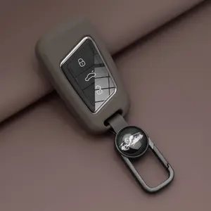 Silicone Car Remote Key Case Cover Holder for Volkswagen Vw Magotan Passat B8 Golf, Skoda Superb A7, Collectible Keychain Accessory