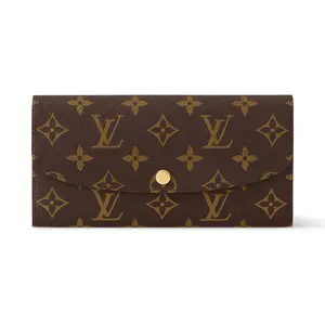 Louis Vuitton Emilie Monogram Coated Canvas and Leather Wallet for Women, Ballet Pink