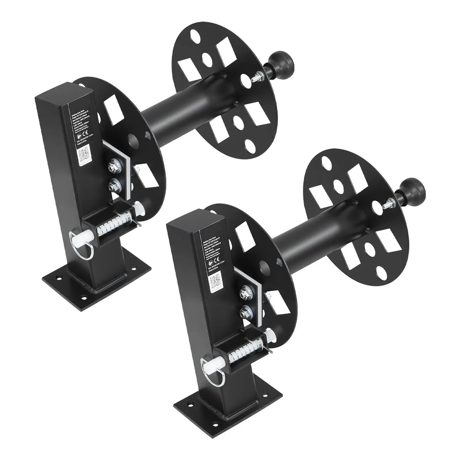 2PCS Heavy Duty Welding Cable Reels, Welding Cable Lead Reels for 150FT 1/0 & 125FT 2/0 Cable, Powder-Coated Steel Reel with Locking Pin for Service Trucks, Fleet Maintenance, Jobsites