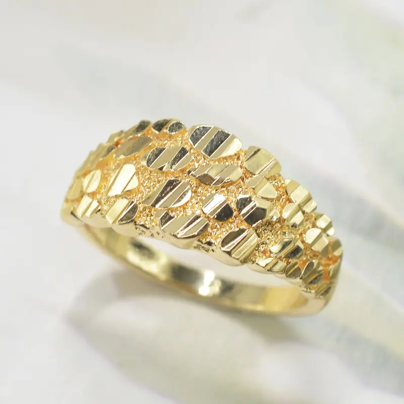 14K Gold Plated Fashion Hip Hop Geometric Floral Ring, Jewelry Rings, Unisex Couple Jewelry, Perfect Gift for Parties, Valentine's Day & Christmas