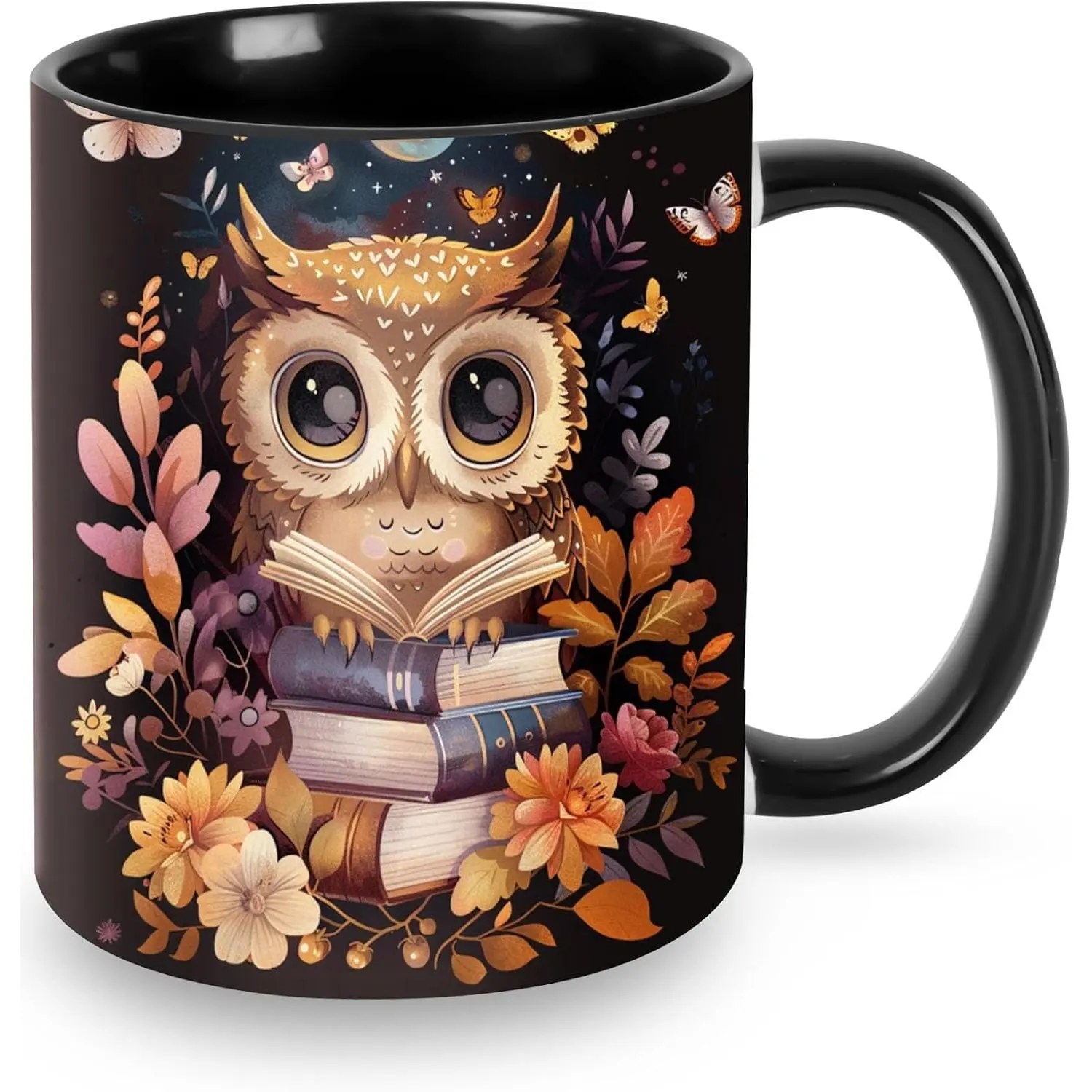 Owl Coffee Mug 11 OZ Cute  Cup Funny Coffee Cups for Women Microwave Safe