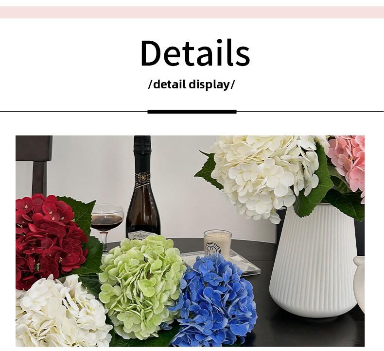 3D Moist Feeling Big Hydrangea Artificial Flower 176 Pieces Hotel Decorative Floral Wedding Decoration Fake Flower Film Hydrangea