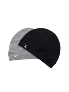 X Embroidered Satin Lining Skull Hat, Adjustable High-Quality Elastic Design, Unisex, Casual Style, Perfect Travel Companion