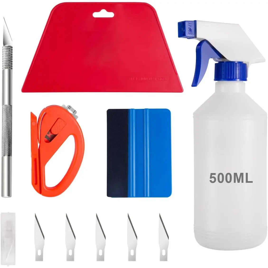 Window Tint Application Tools Kit,  Glass Protective Film Installing Tool  Window Film  Automotive Film Scrapers Window Tint Tools