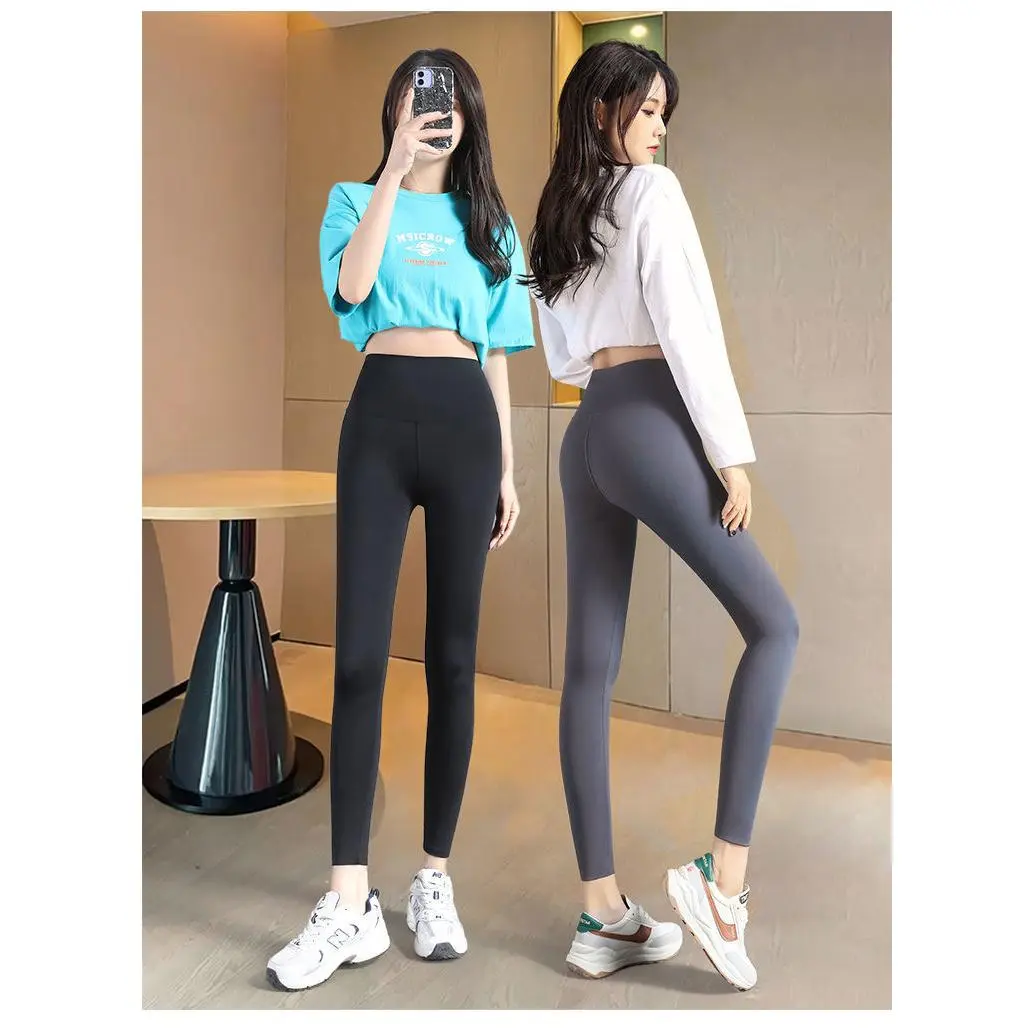 Sharkskin thin leggings for petite women, gray high-waisted tight-fitting seamless yoga pants for slimming legs,red,unisex,sweatpants,Women's,Fleece,Lined Thermal Leggings,comfortable,workout,clothes,Halloween,Skeleton,Plus,Size,High Waist Sports Leggings